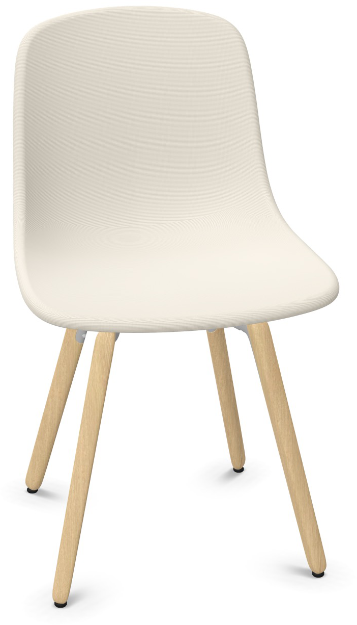 PURE LOOP MONO Holz gepolstert in Weiss präsentiert im Onlineshop von KAQTU Design AG. Stuhl ist von Infiniti Design