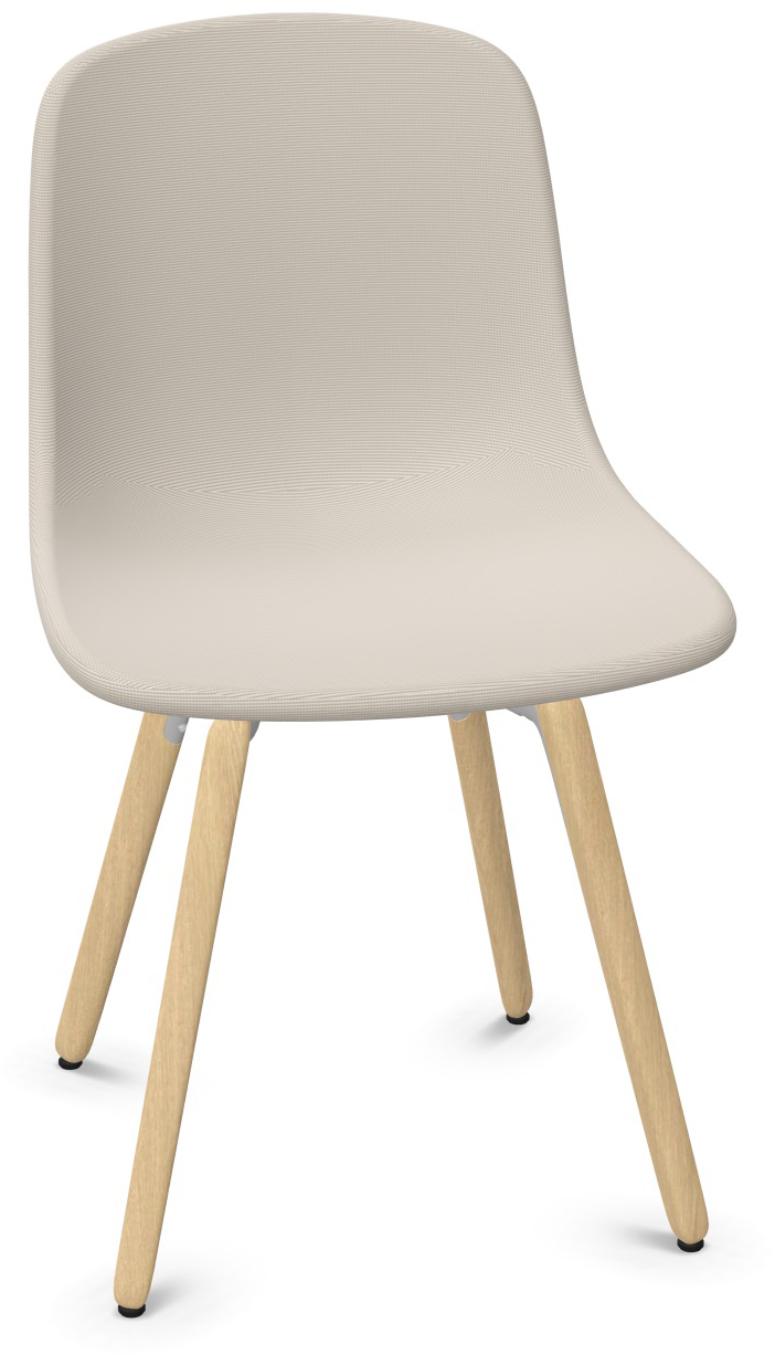 PURE LOOP MONO Holz gepolstert in Hellgrau präsentiert im Onlineshop von KAQTU Design AG. Stuhl ist von Infiniti Design