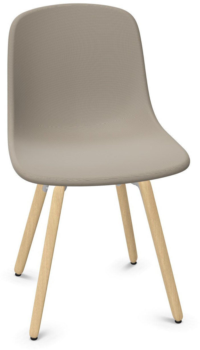 PURE LOOP MONO Holz gepolstert in Beige präsentiert im Onlineshop von KAQTU Design AG. Stuhl ist von Infiniti Design