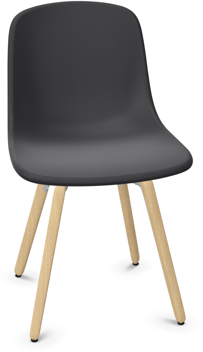 PURE LOOP MONO Holz gepolstert in Anthrazit präsentiert im Onlineshop von KAQTU Design AG. Stuhl ist von Infiniti Design