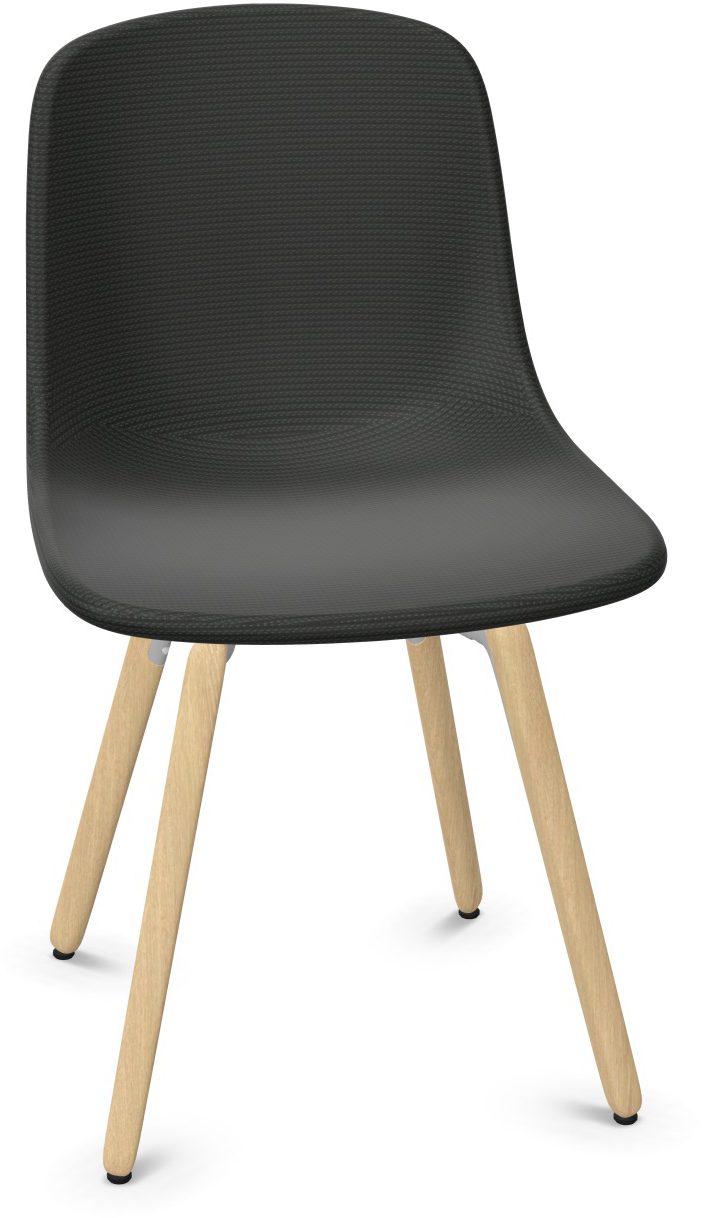 PURE LOOP MONO Holz gepolstert in Schwarz präsentiert im Onlineshop von KAQTU Design AG. Stuhl ist von Infiniti Design