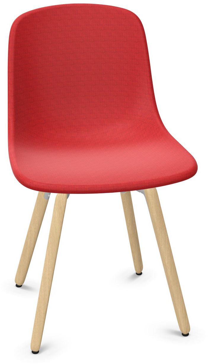 PURE LOOP MONO Holz gepolstert in Rot präsentiert im Onlineshop von KAQTU Design AG. Stuhl ist von Infiniti Design