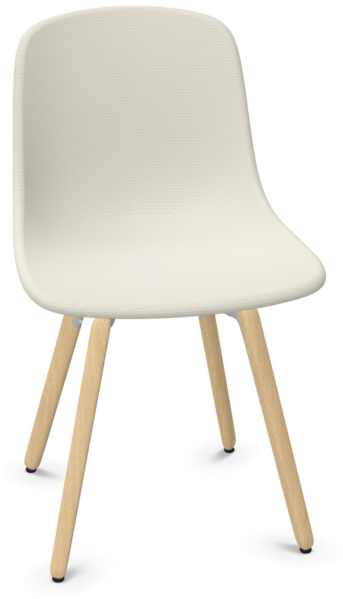 PURE LOOP MONO Holz gepolstert in Sandweiss präsentiert im Onlineshop von KAQTU Design AG. Stuhl ist von Infiniti Design