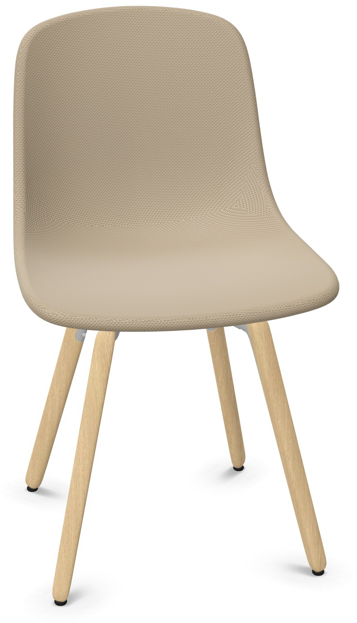 PURE LOOP MONO Holz gepolstert in Hellbraun präsentiert im Onlineshop von KAQTU Design AG. Stuhl ist von Infiniti Design
