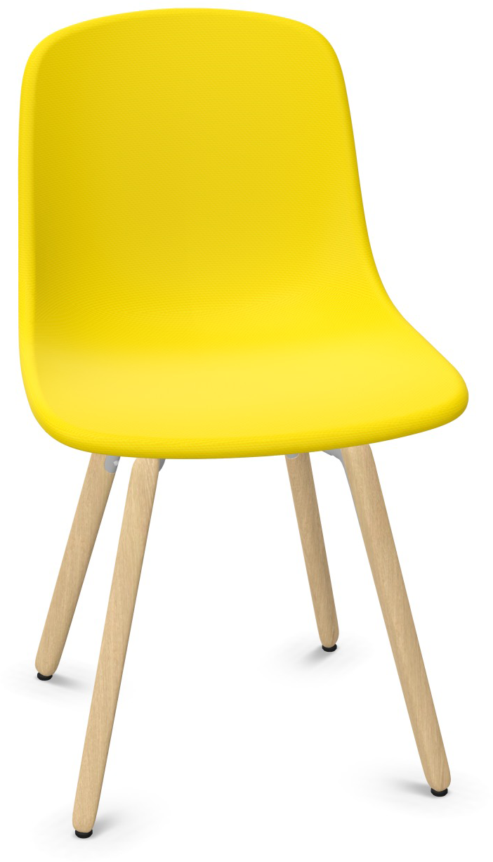 PURE LOOP MONO Holz gepolstert in Gelb präsentiert im Onlineshop von KAQTU Design AG. Stuhl ist von Infiniti Design