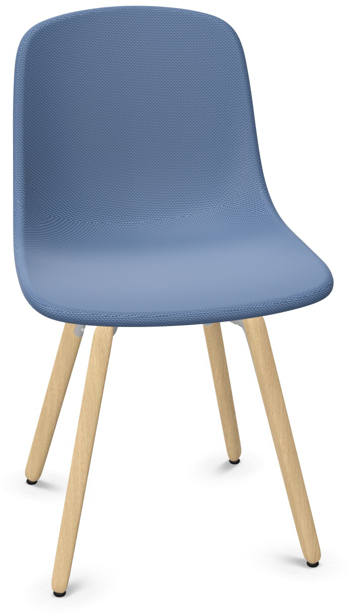 PURE LOOP MONO Holz gepolstert in Blau präsentiert im Onlineshop von KAQTU Design AG. Stuhl ist von Infiniti Design