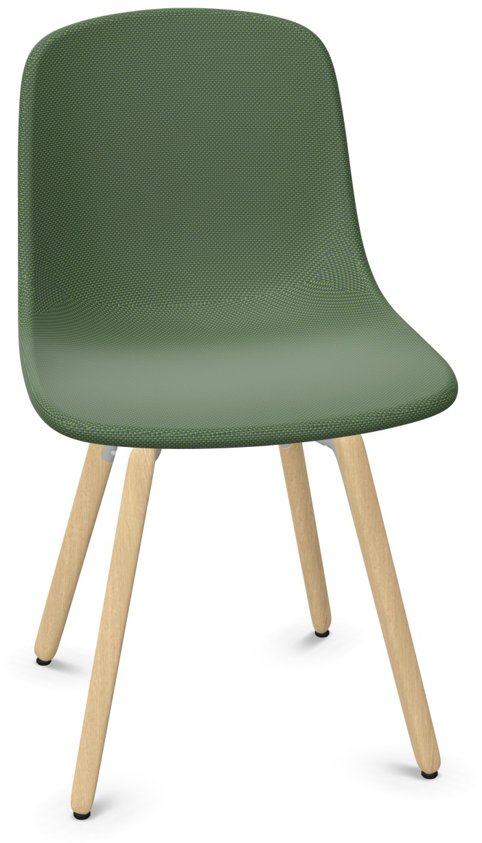 PURE LOOP MONO Holz gepolstert in Dunkelgrün präsentiert im Onlineshop von KAQTU Design AG. Stuhl ist von Infiniti Design