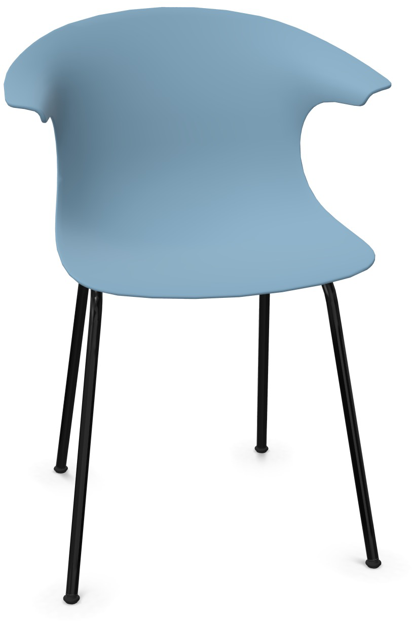 LOOP MONO - Non Stackable in Blau / Schwarz präsentiert im Onlineshop von KAQTU Design AG. Stuhl mit Armlehne ist von Infiniti Design