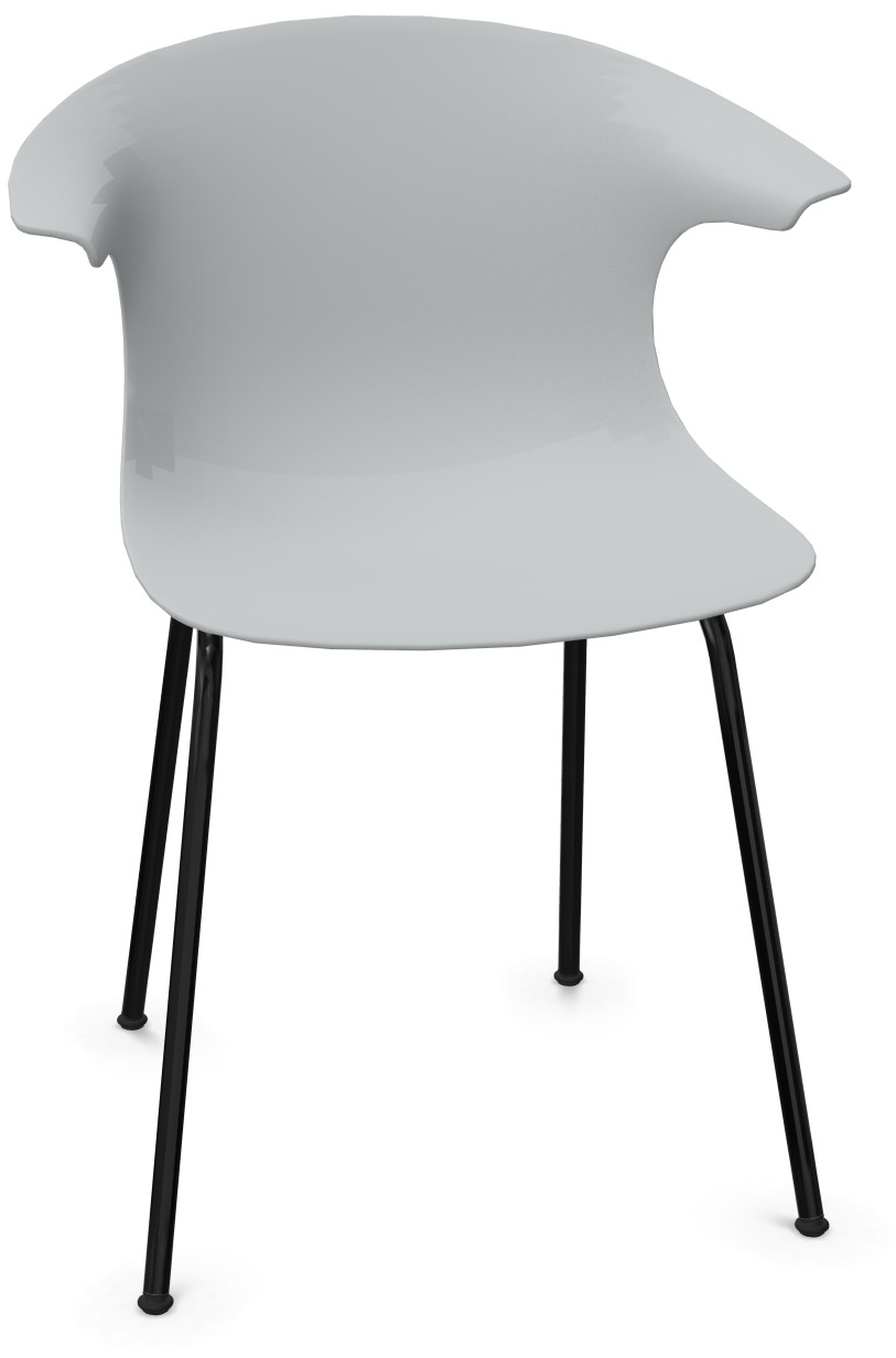 LOOP MONO - Non Stackable in Grau / Schwarz präsentiert im Onlineshop von KAQTU Design AG. Stuhl mit Armlehne ist von Infiniti Design