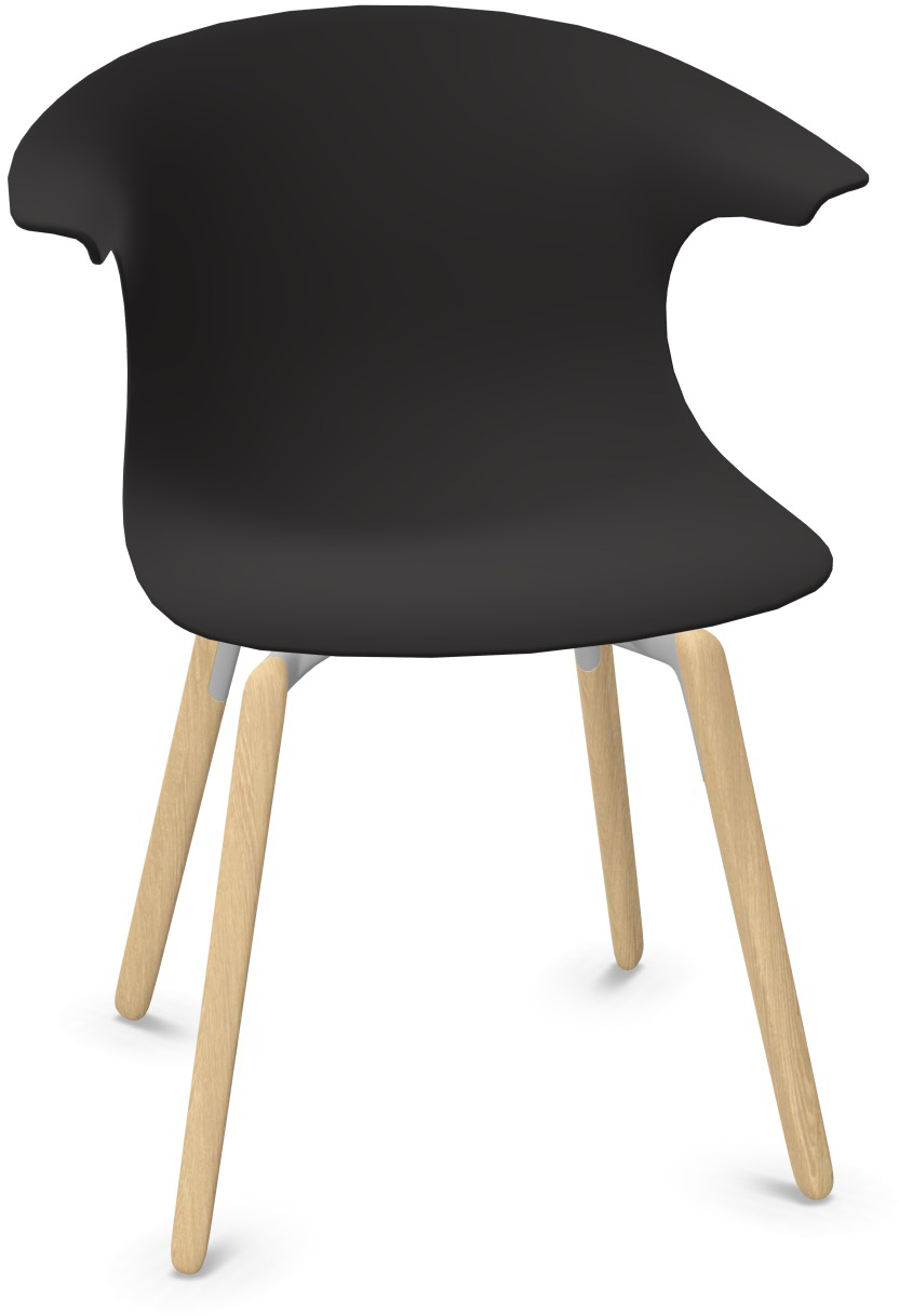 LOOP MONO Holz in Schwar präsentiert im Onlineshop von KAQTU Design AG. Stuhl mit Armlehne ist von Infiniti Design