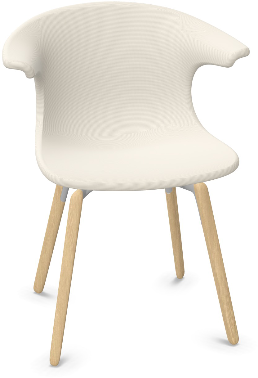 LOOP MONO gepolstert in Weiss präsentiert im Onlineshop von KAQTU Design AG. Stuhl mit Armlehne ist von Infiniti Design