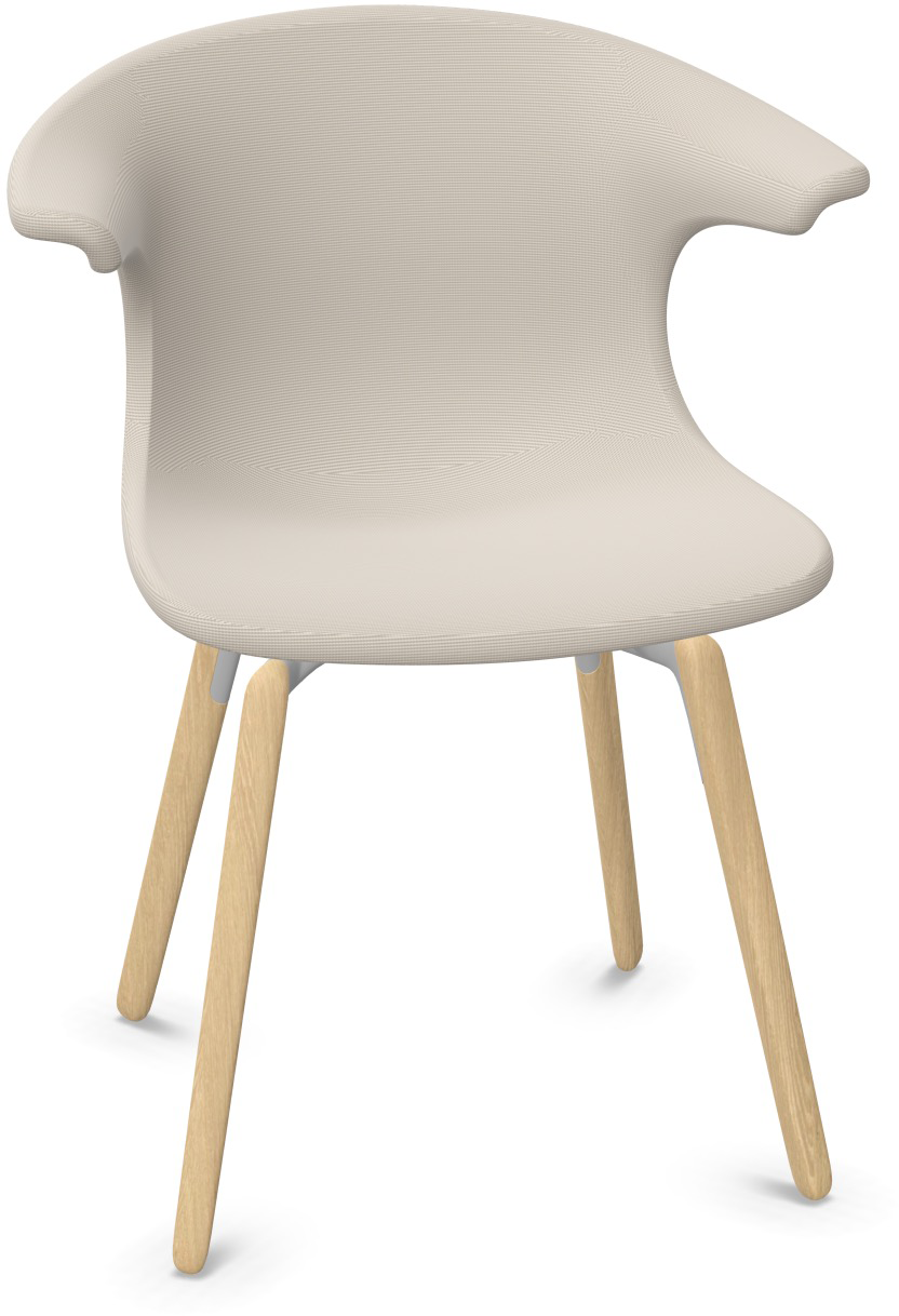 LOOP MONO gepolstert in Hellgrau präsentiert im Onlineshop von KAQTU Design AG. Stuhl mit Armlehne ist von Infiniti Design