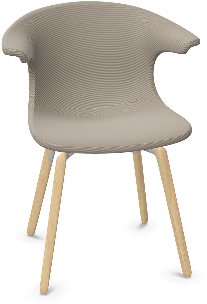 LOOP MONO gepolstert in Beige präsentiert im Onlineshop von KAQTU Design AG. Stuhl mit Armlehne ist von Infiniti Design