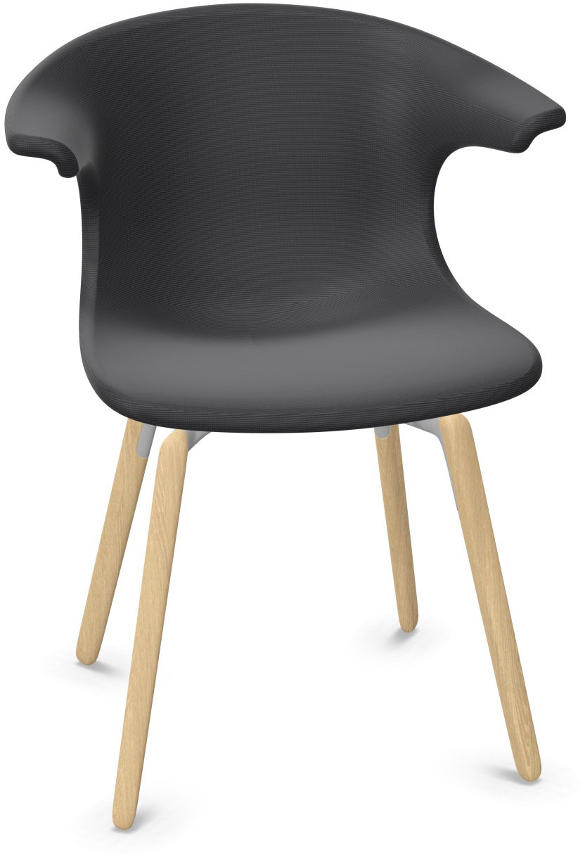 LOOP MONO gepolstert in Anthrazit präsentiert im Onlineshop von KAQTU Design AG. Stuhl mit Armlehne ist von Infiniti Design