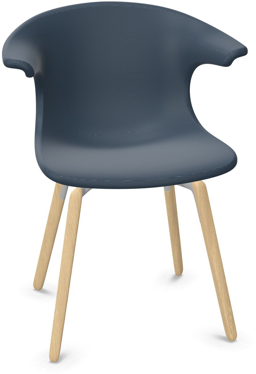 LOOP MONO gepolstert in Dunkelblau präsentiert im Onlineshop von KAQTU Design AG. Stuhl mit Armlehne ist von Infiniti Design