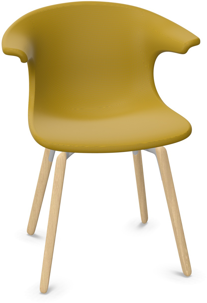 LOOP MONO gepolstert in Senfgelb präsentiert im Onlineshop von KAQTU Design AG. Stuhl mit Armlehne ist von Infiniti Design