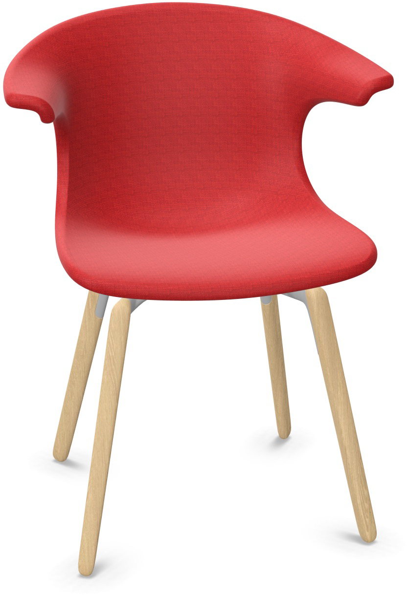 LOOP MONO gepolstert in Rot präsentiert im Onlineshop von KAQTU Design AG. Stuhl mit Armlehne ist von Infiniti Design