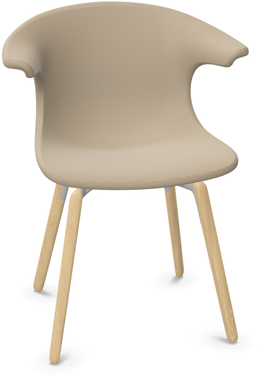 LOOP MONO gepolstert in Hellbraun präsentiert im Onlineshop von KAQTU Design AG. Stuhl mit Armlehne ist von Infiniti Design