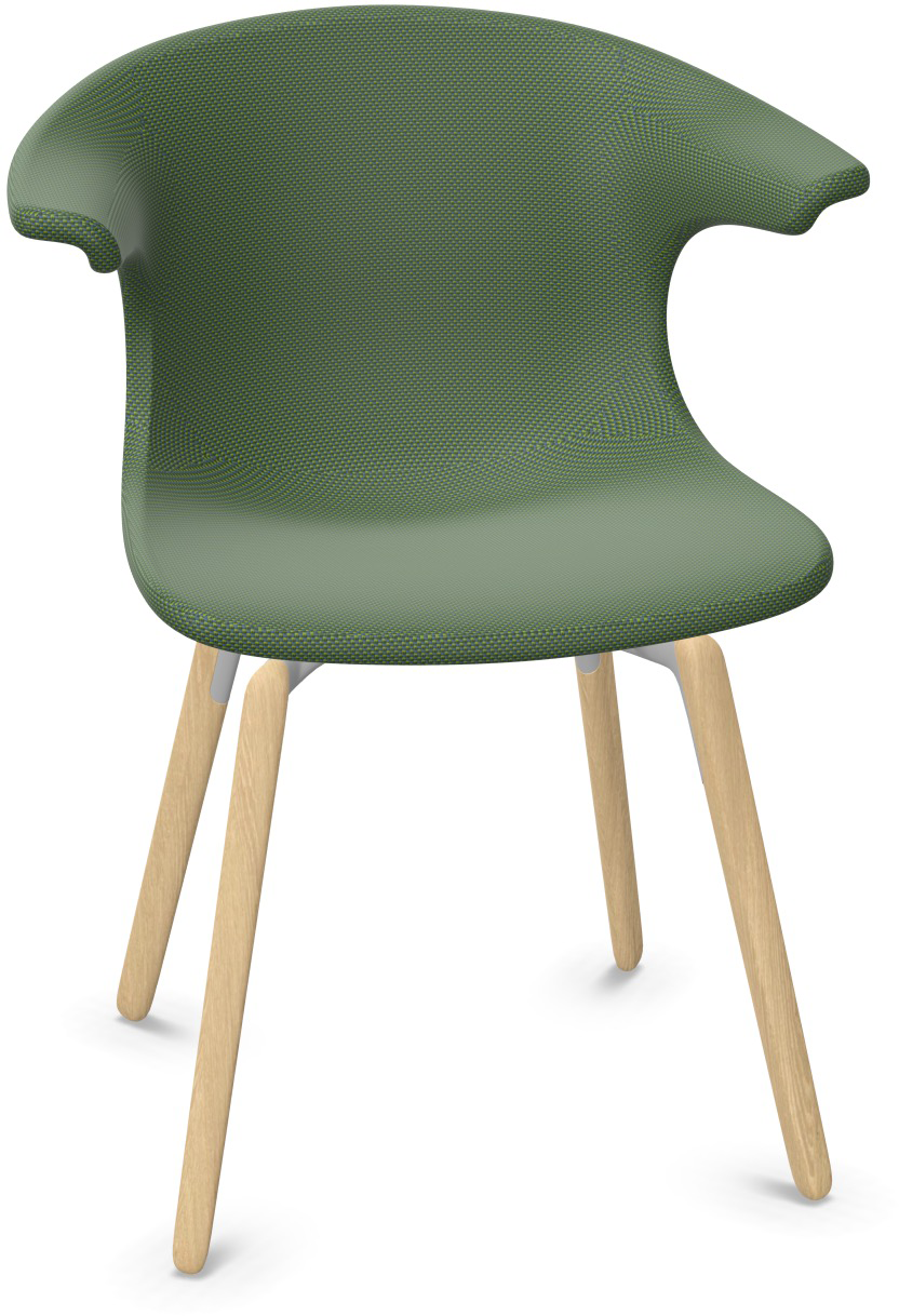 LOOP MONO gepolstert in Dunkelgrün präsentiert im Onlineshop von KAQTU Design AG. Stuhl mit Armlehne ist von Infiniti Design