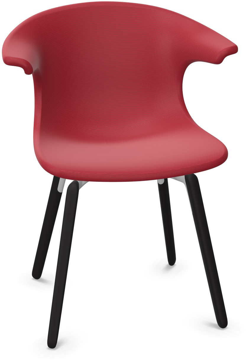 LOOP MONO gepolstert in Dunkelrot präsentiert im Onlineshop von KAQTU Design AG. Stuhl mit Armlehne ist von Infiniti Design