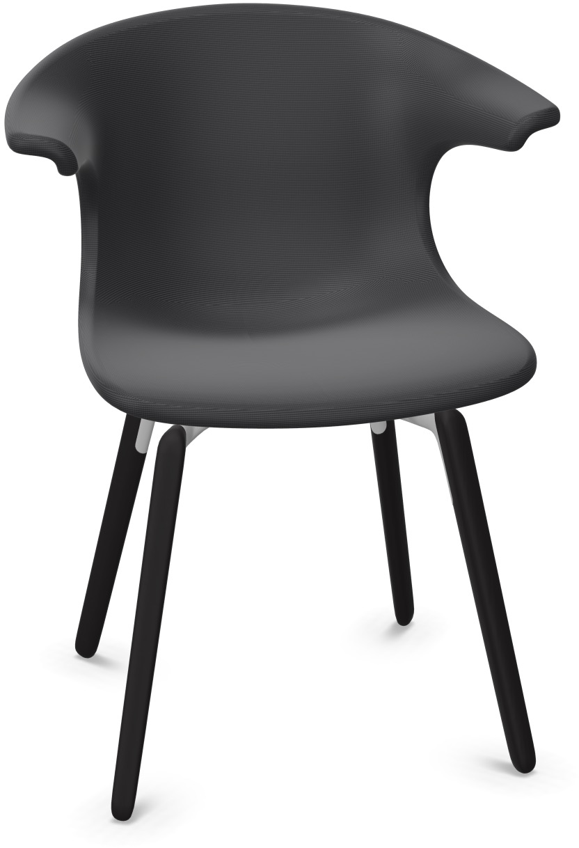 LOOP MONO gepolstert in Anthrazit präsentiert im Onlineshop von KAQTU Design AG. Stuhl mit Armlehne ist von Infiniti Design