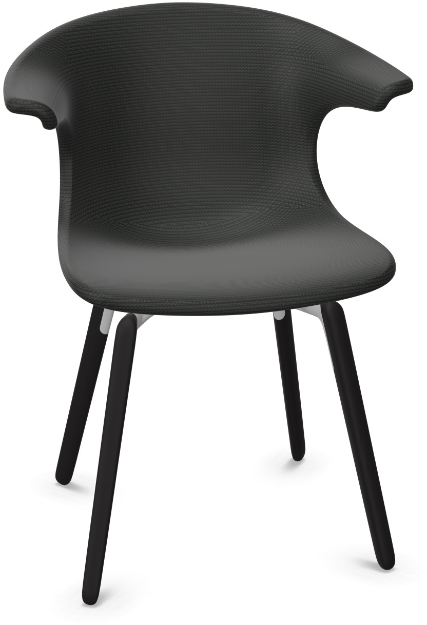 LOOP MONO gepolstert in Schwarz präsentiert im Onlineshop von KAQTU Design AG. Stuhl mit Armlehne ist von Infiniti Design
