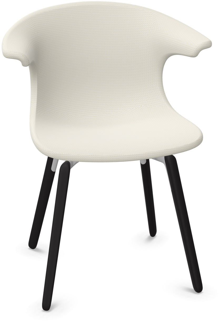 LOOP MONO gepolstert in Sandweiss präsentiert im Onlineshop von KAQTU Design AG. Stuhl mit Armlehne ist von Infiniti Design