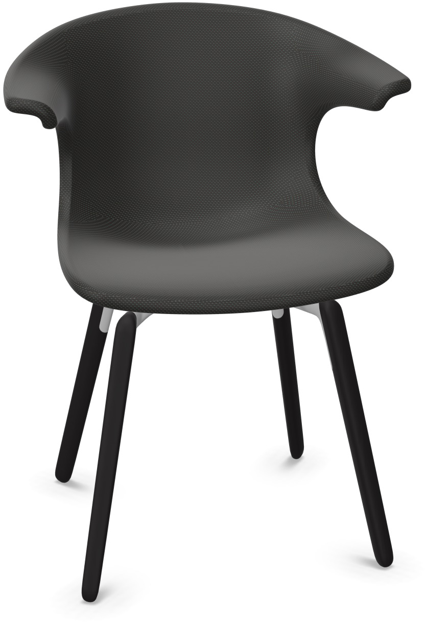 LOOP MONO gepolstert in Dunkelgrau präsentiert im Onlineshop von KAQTU Design AG. Stuhl mit Armlehne ist von Infiniti Design