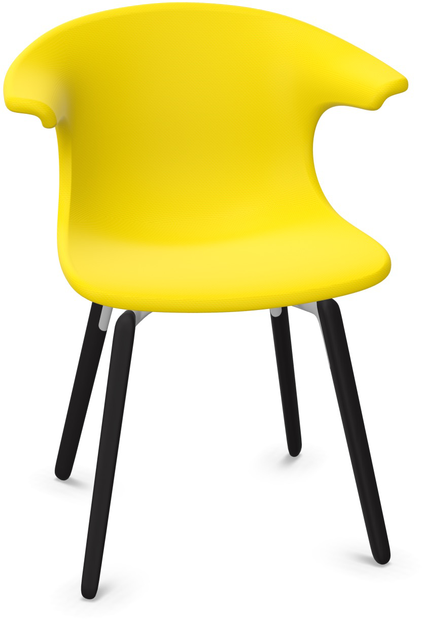 LOOP MONO gepolstert in Gelb präsentiert im Onlineshop von KAQTU Design AG. Stuhl mit Armlehne ist von Infiniti Design