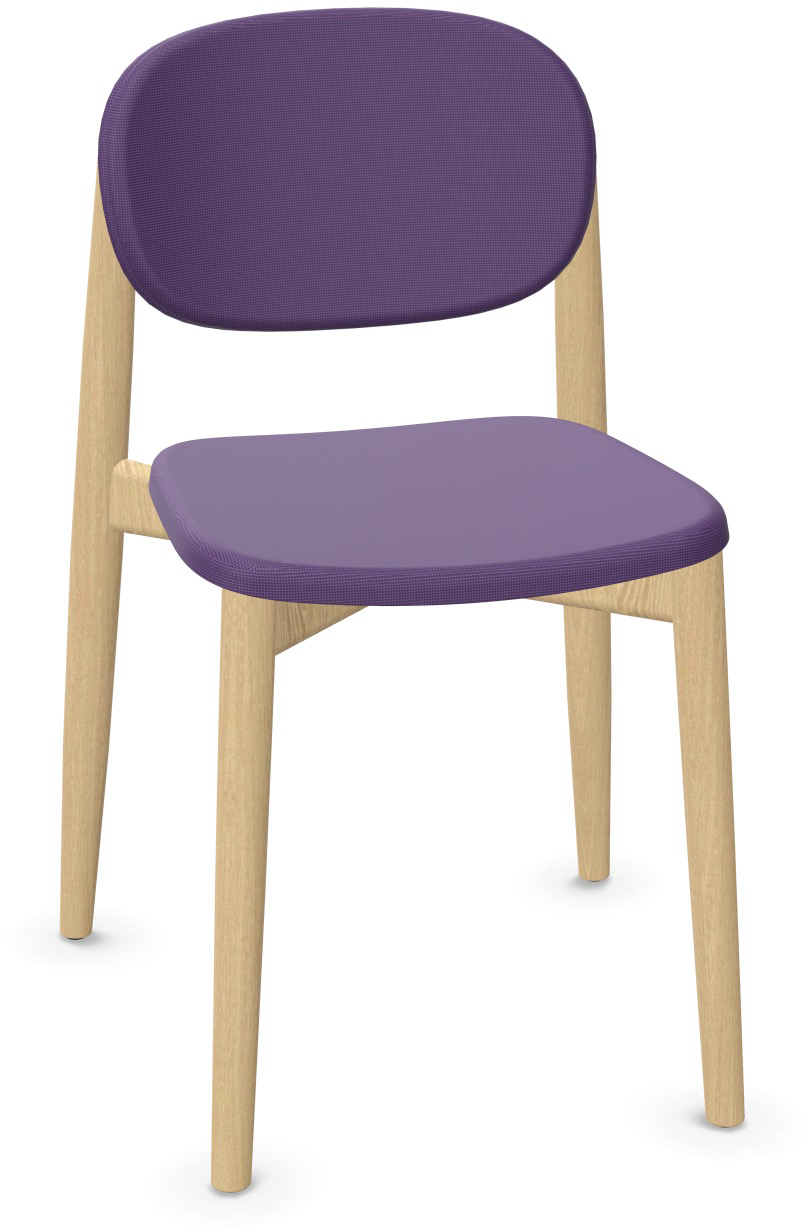 HARMO Stuhl gepolstert in Violett präsentiert im Onlineshop von KAQTU Design AG. Stuhl ist von Infiniti Design