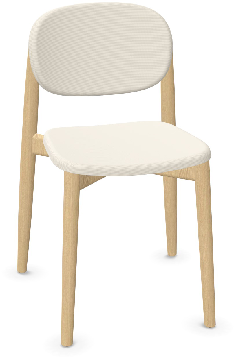 HARMO Stuhl gepolstert in Weiss präsentiert im Onlineshop von KAQTU Design AG. Stuhl ist von Infiniti Design