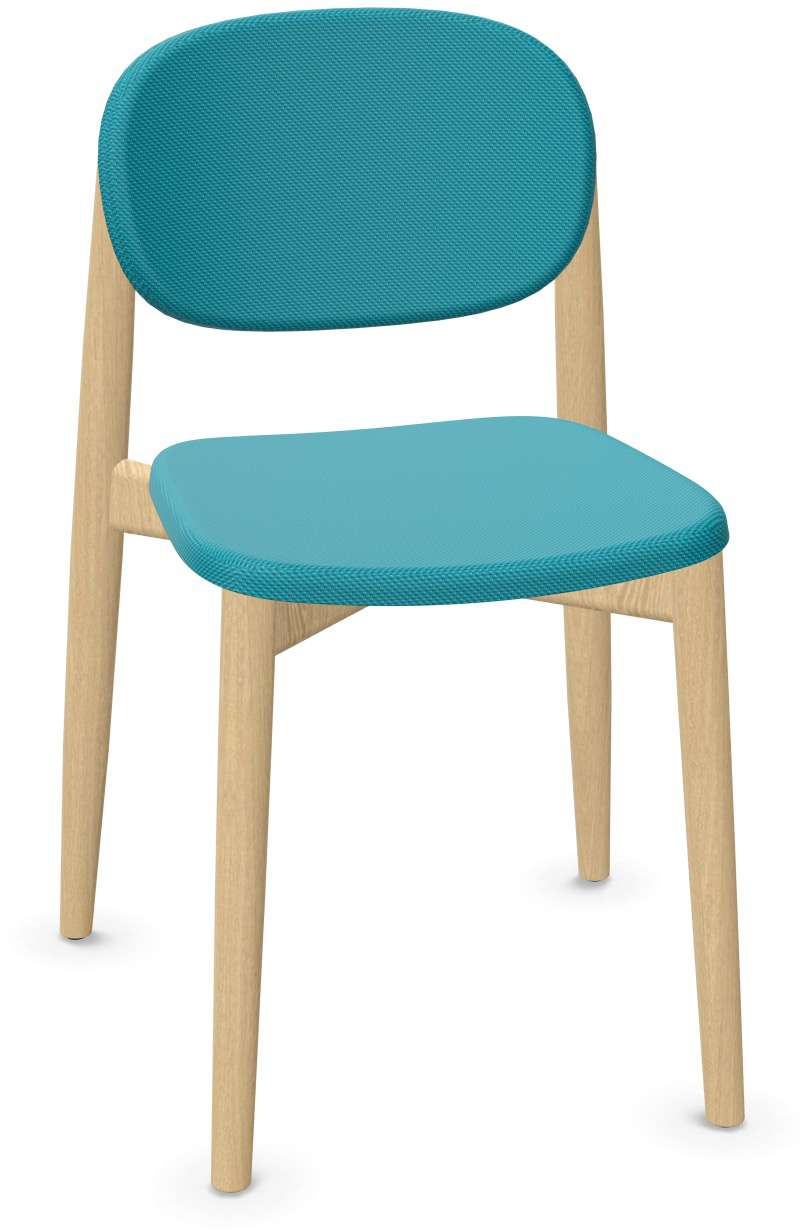 HARMO Stuhl gepolstert in Türkis präsentiert im Onlineshop von KAQTU Design AG. Stuhl ist von Infiniti Design