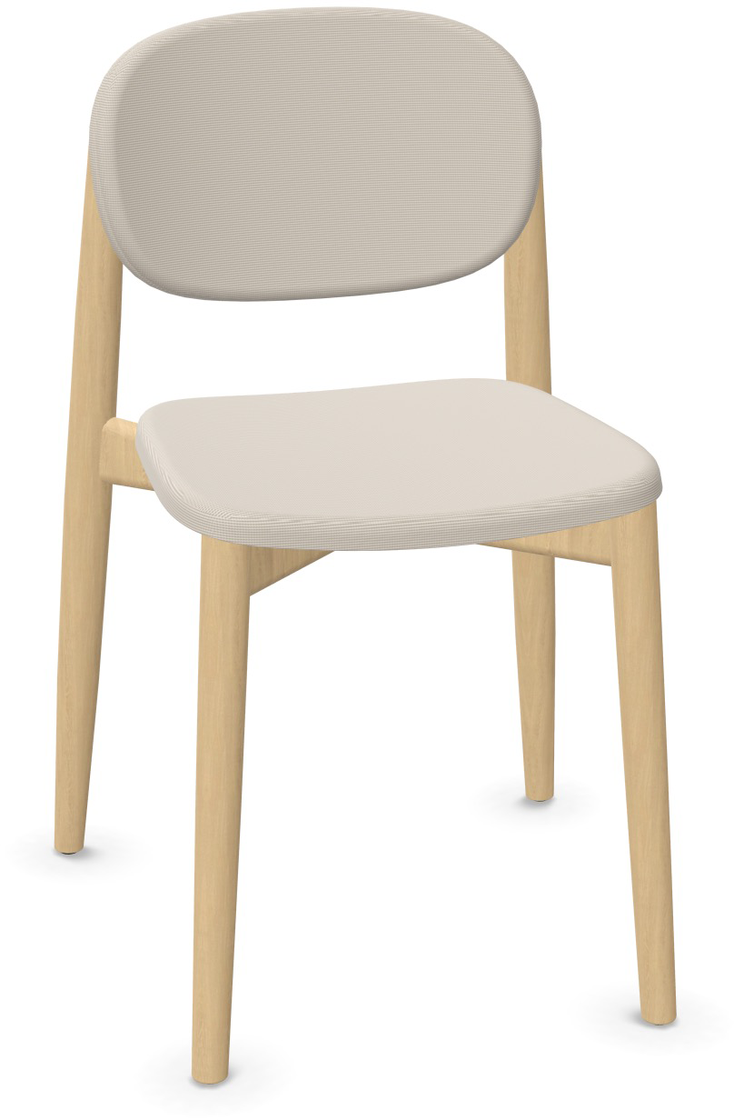 HARMO Stuhl gepolstert in Hellgrau präsentiert im Onlineshop von KAQTU Design AG. Stuhl ist von Infiniti Design