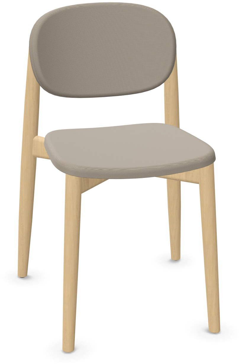HARMO Stuhl gepolstert in Beige präsentiert im Onlineshop von KAQTU Design AG. Stuhl ist von Infiniti Design