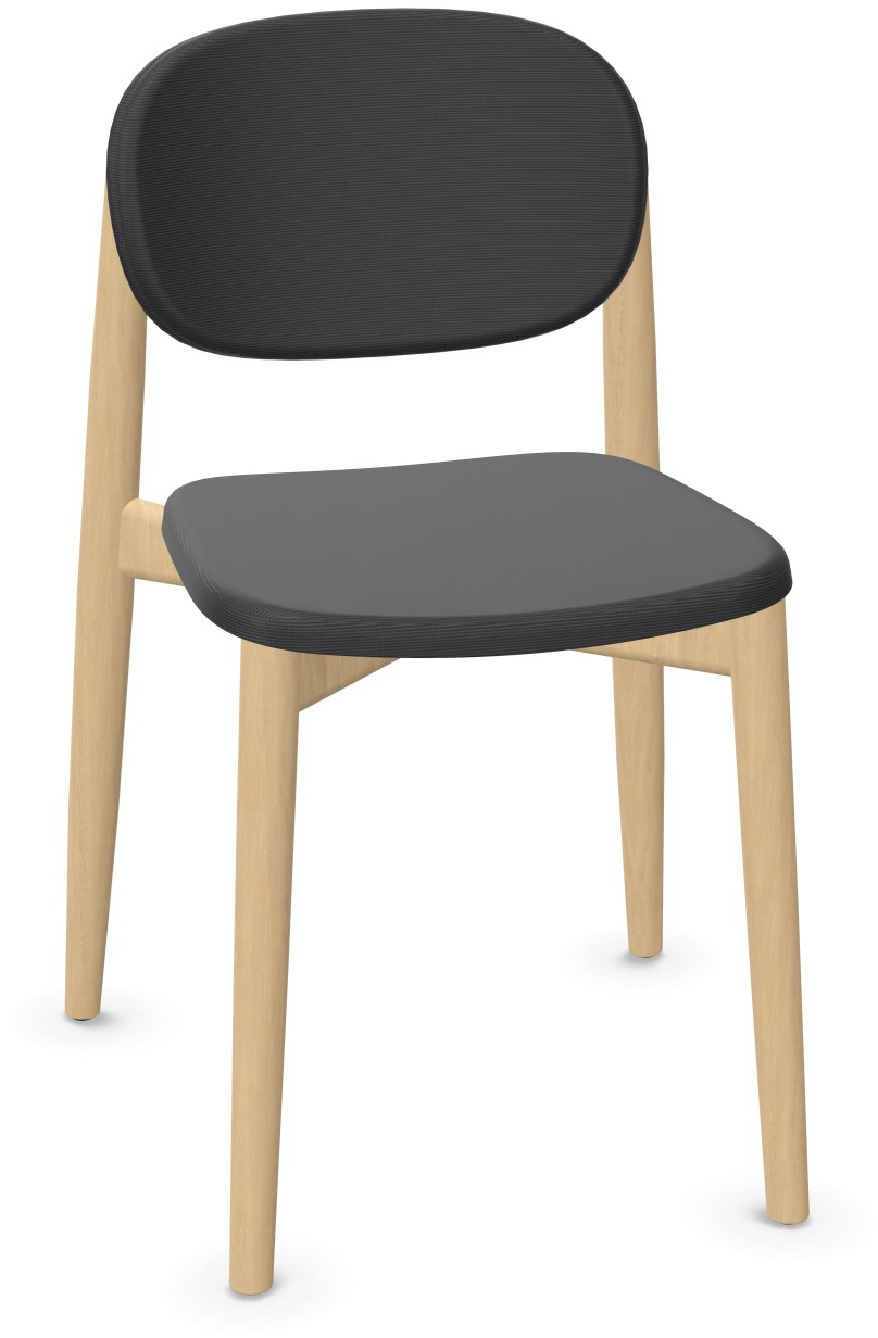 HARMO Stuhl gepolstert in Anthrazit präsentiert im Onlineshop von KAQTU Design AG. Stuhl ist von Infiniti Design