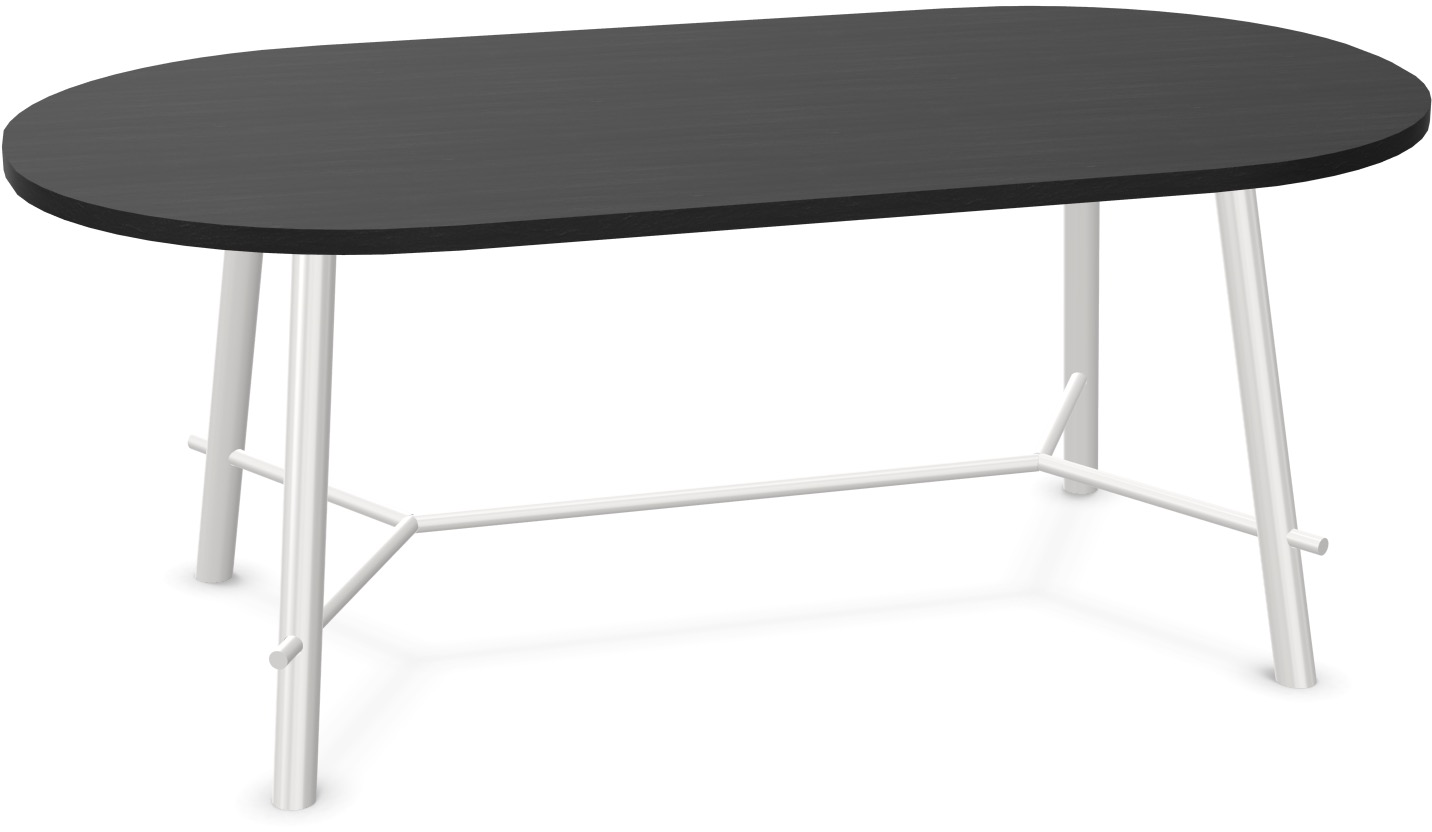 Record Living Tisch in Eiche schwarz / Weiss präsentiert im Onlineshop von KAQTU Design AG. Esstisch ist von Infiniti Design