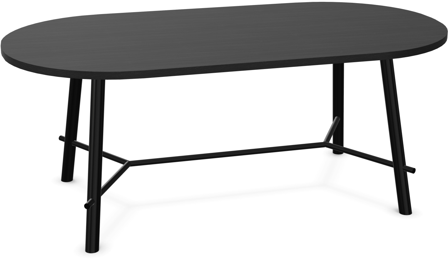 Record Living Tisch in Eiche schwarz / Schwarz präsentiert im Onlineshop von KAQTU Design AG. Esstisch ist von Infiniti Design