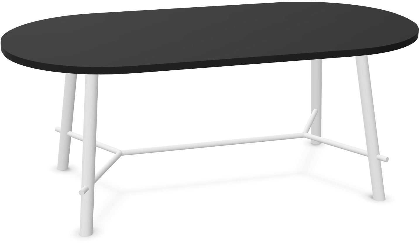 Record Living Tisch in Schwarz / Eiche weiss präsentiert im Onlineshop von KAQTU Design AG. Esstisch ist von Infiniti Design