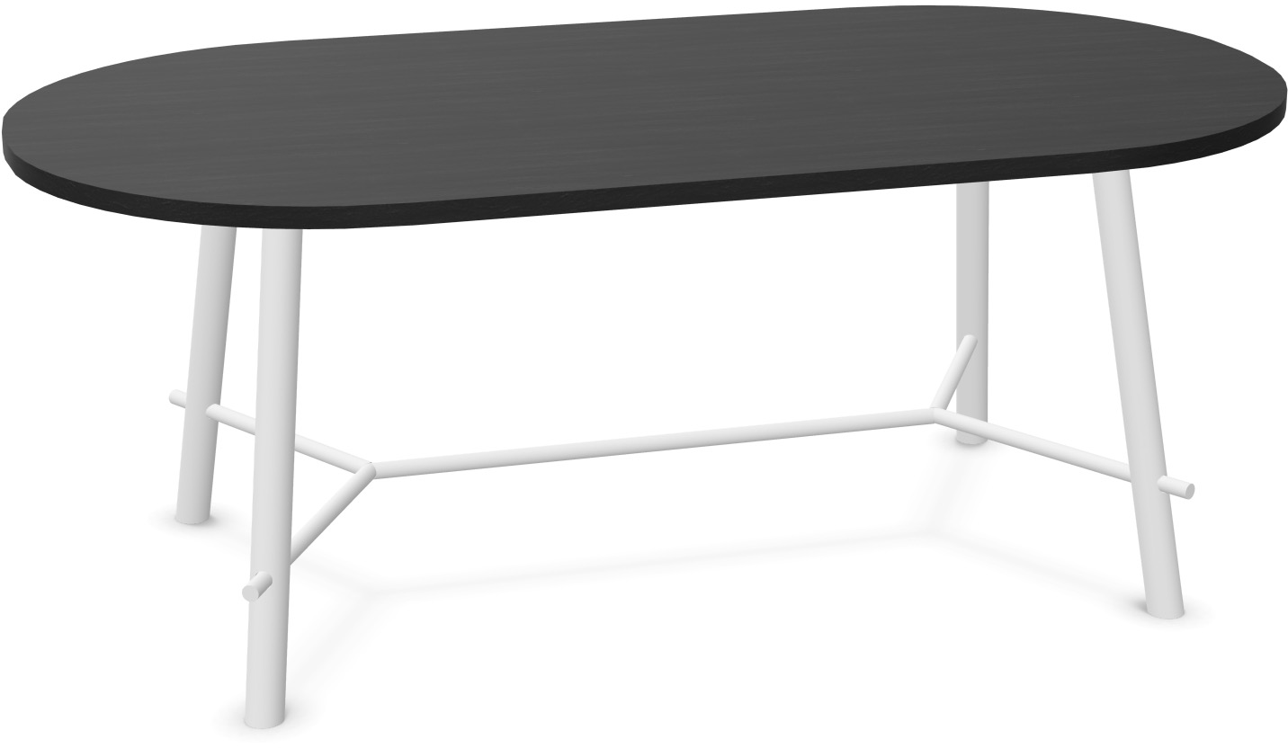 Record Living Tisch in Eiche schwarz / Eiche weiss präsentiert im Onlineshop von KAQTU Design AG. Esstisch ist von Infiniti Design
