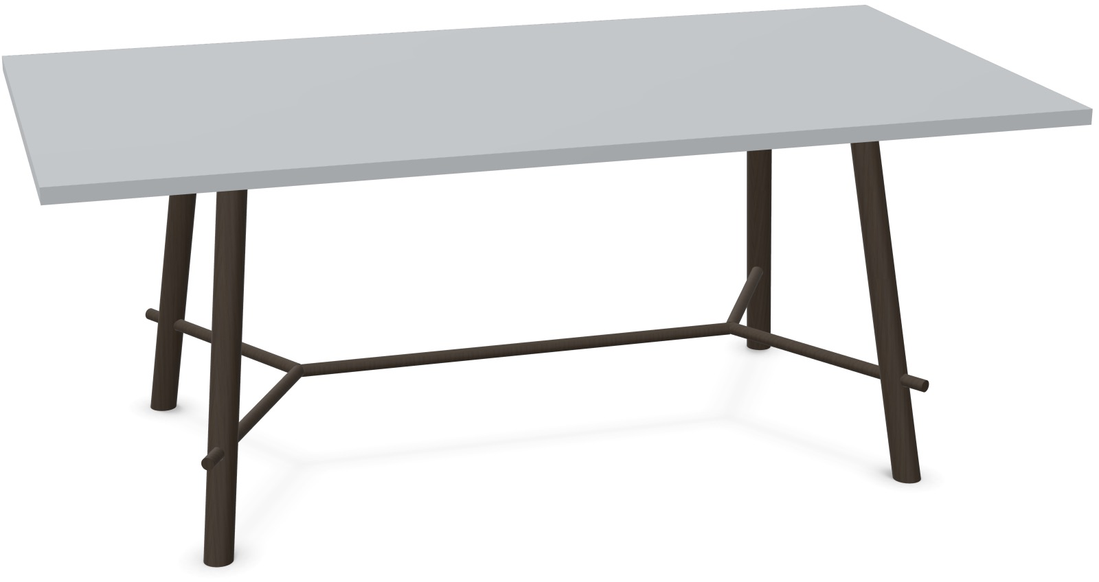 Record Living Maxi Tisch in Hellgrau / Eiche schwarz präsentiert im Onlineshop von KAQTU Design AG. Esstisch ist von Infiniti Design