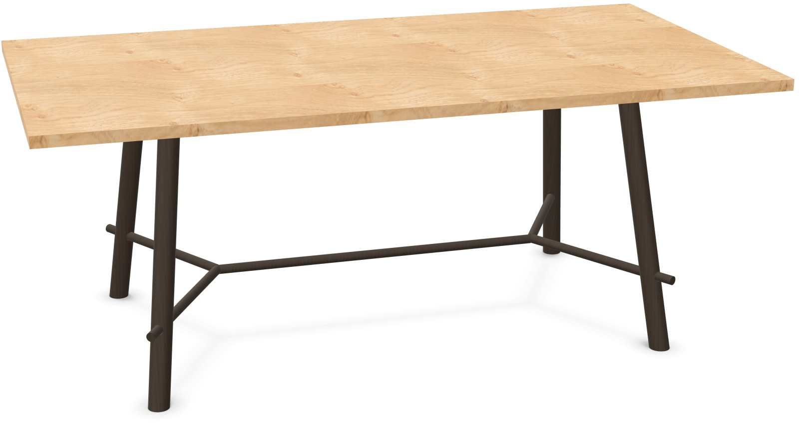 Record Living Maxi Tisch in Eiche natur / Eiche schwarz präsentiert im Onlineshop von KAQTU Design AG. Esstisch ist von Infiniti Design