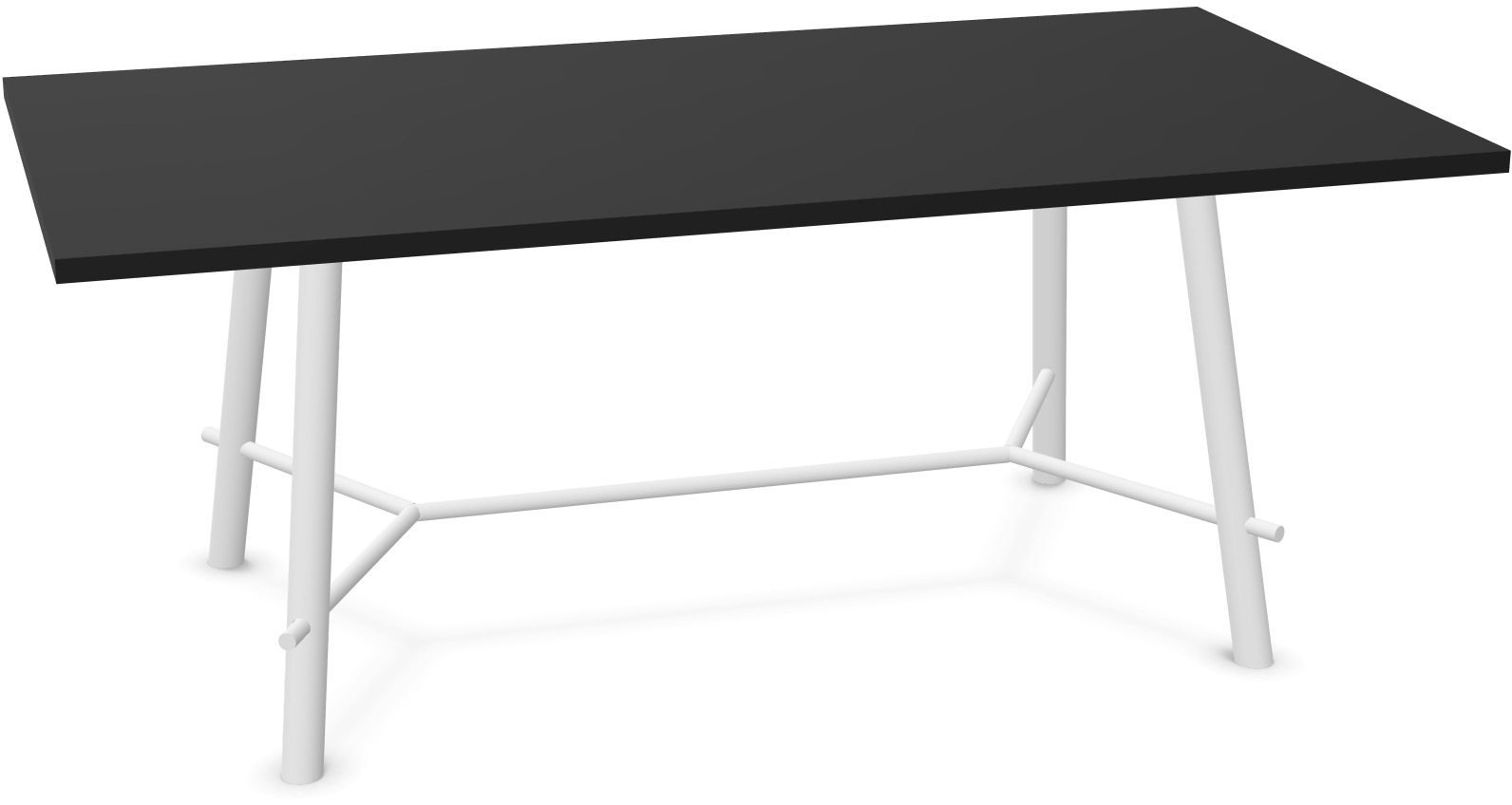 Record Living Maxi Tisch in Schwarz / Eiche weiss präsentiert im Onlineshop von KAQTU Design AG. Esstisch ist von Infiniti Design