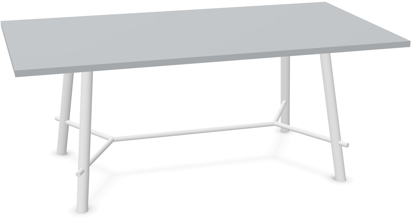 Record Living Maxi Tisch in Hellgrau / Eiche weiss präsentiert im Onlineshop von KAQTU Design AG. Esstisch ist von Infiniti Design