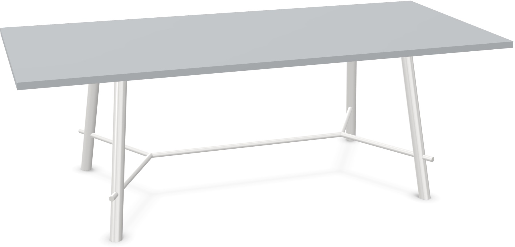 Record Living Maxi Tisch in Hellgrau / Weiss präsentiert im Onlineshop von KAQTU Design AG. Esstisch ist von Infiniti Design