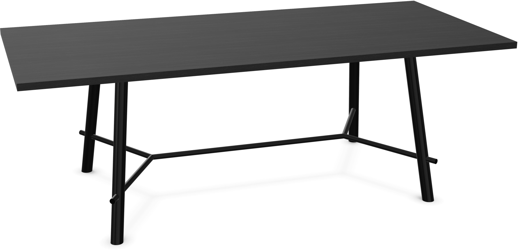 Record Living Maxi Tisch in Eiche schwarz / Schwarz präsentiert im Onlineshop von KAQTU Design AG. Esstisch ist von Infiniti Design