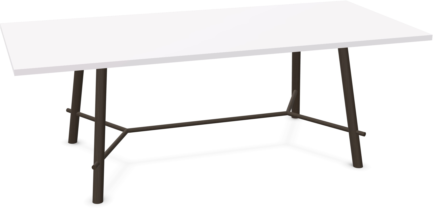 Record Living Maxi Tisch in Weiss / Eiche schwarz präsentiert im Onlineshop von KAQTU Design AG. Esstisch ist von Infiniti Design