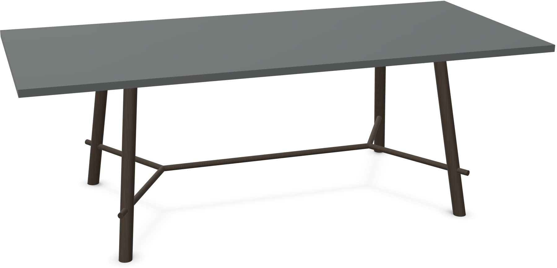 Record Living Maxi Tisch in Anthrazit / Eiche schwarz präsentiert im Onlineshop von KAQTU Design AG. Esstisch ist von Infiniti Design