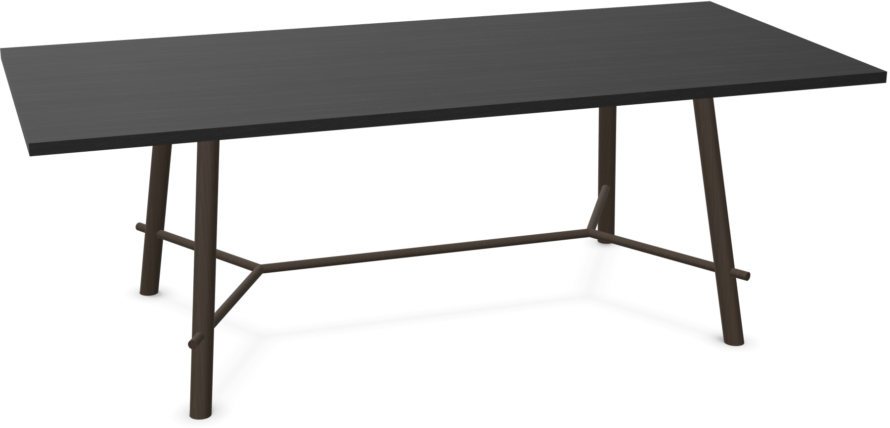 Record Living Maxi Tisch in Eiche schwarz / Eiche schwarz präsentiert im Onlineshop von KAQTU Design AG. Esstisch ist von Infiniti Design