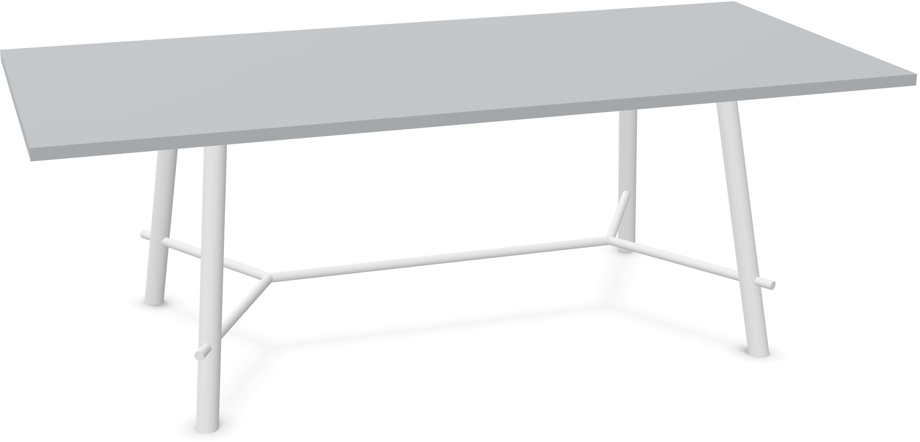 Record Living Maxi Tisch in Hellgrau / Eiche weiss präsentiert im Onlineshop von KAQTU Design AG. Esstisch ist von Infiniti Design