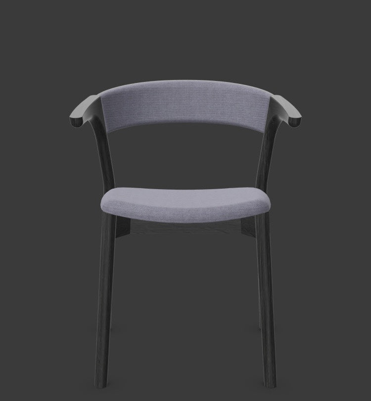 Embra in Violett / Schwarz präsentiert im Onlineshop von KAQTU Design AG. Stuhl mit Armlehnen ist von Mobimex